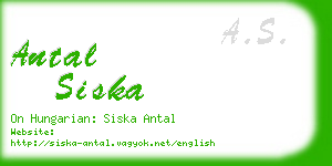 antal siska business card